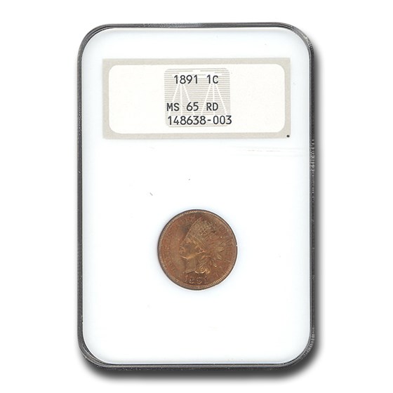 1891 Indian Head Cent MS-65 NGC (Red) 1891 Indian Head Cent MS-65 NGC (Red)
